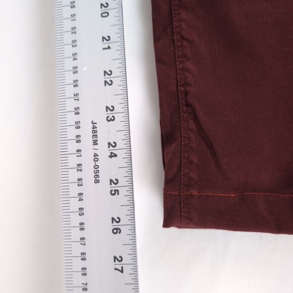 Zara Trafaluc Women's Maroon Denim Jeans Slim Straight Fit Stretchy, US 12 - Picture 6 of 7